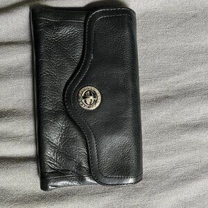 Marc Jacobs Black Pebbled Leather Wallet
